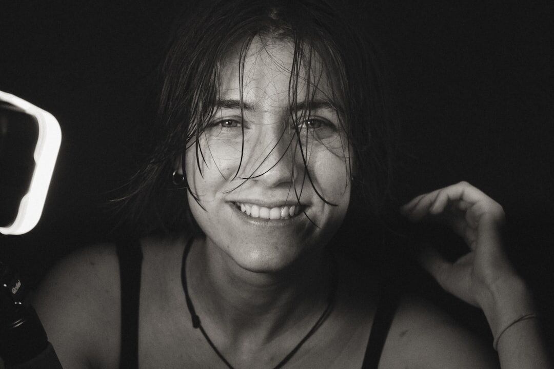 Portrait of a Finnish female camera operator smiling